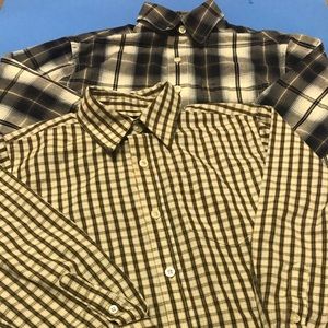 2 Boys Button Down Long Sleeve Shirts